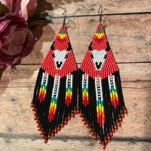 Western beaded earring